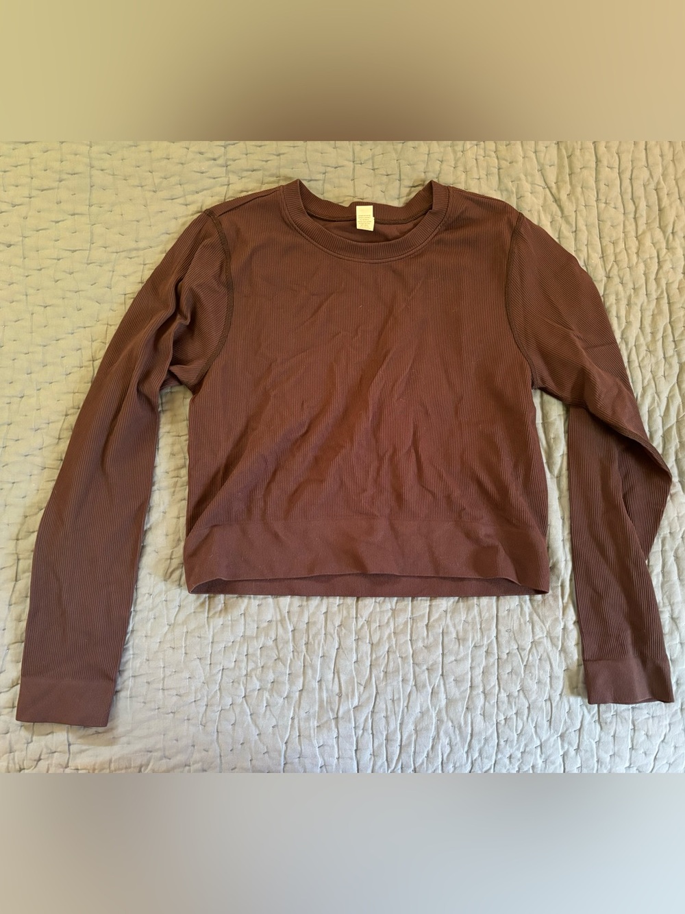 Women’s Ribbed Long Sleeve Top — Black